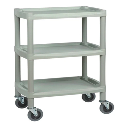 Three-shelf mobile cart