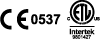 CE 0537 and ETL Mettler logo
